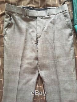 Mens Suit, Ben Sherman Light Grey, Slim Fit, Chest 38S, 32 Short Trousers