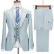 Mens Suit Three Piece Mint 100% Wool Slim Fit Wedding Formal Prom Groom