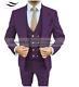 Mens Suits 3pcs Slim Fit Double-Breasted Blazer Shawl Lapel Tuxedos Wedding Suit