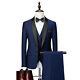 Mens Suits Sets 3 Pcs Slim Fit Coats Tuxedos Groom Groomsman Formal Work Casual
