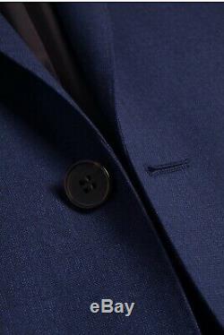 Mens Suitsupply Lazio Slim Fit Solid Wool Three Piece Blue Suit 40R X W34 $699