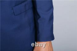Mens Two Button Formal Suit Jacket Vest With Pants 3 Piece Party Wedding Set