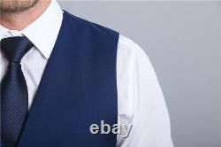 Mens Two Button Formal Suit Jacket Vest With Pants 3 Piece Party Wedding Set