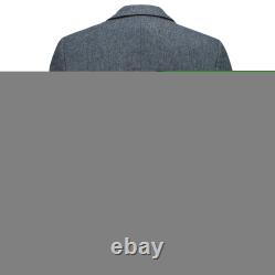 Mens Vintage Tweed Blazer in Tan Green Blue Designer Formal Slim Fit Suit Jacket