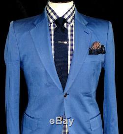 Mens Vivienne Westwood London Petrol Royal Blue Slim Fit Suit 38r W32 X L32