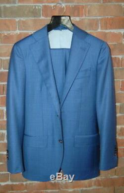 Mint! 36 S Suitsupply Hartford Bright Blue Slim Fit Wool Suit Flat 30x30