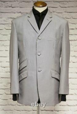 Mod Skinhead Suit Black & White Dogtooth Suit 3 Button Suit Slim Fit