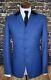 Mod Skinhead Suit Blue & Black Dogtooth Suit 4 Button Suit Slim Fit