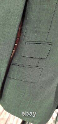 Mod skinhead suit Green & Black fine wool suit 3 button tailored fit