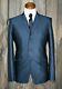 Mod suit Blue tonic suit skinhead suit slim fitting 3 button suit two tone suit