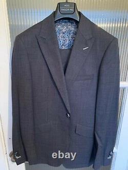 Moss Bros 3 Piece Skinny Fit Tailored Suit (Navy) 40R Chest 34R Waist RRP £369