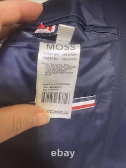 Moss Slim Fit Navy Suit Jacket 38S, Trousers 30S