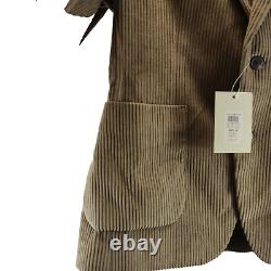 Moss clothing mens suit jacket stone cord slim fit button up size m rrp 149