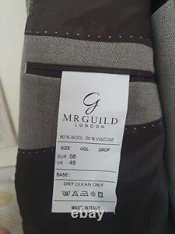 Mr Guild London 3 Piece Slim Fit Suit 80% Wool 20% Viscose