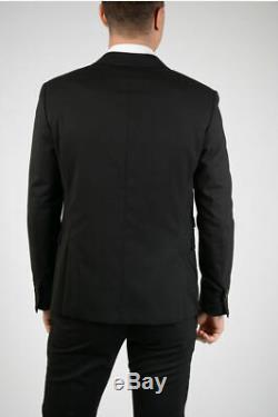 NEIL BARRETT men Formal Outfits Black Suit Single Breasted Slim Fit Size 48 I