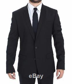 NEW $1900 DOLCE & GABBANA Gray Striped Wool Stretch Slim Fit Suit EU52/ US42/ XL
