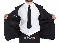 NEW $1900 DOLCE & GABBANA Gray Striped Wool Stretch Slim Fit Suit EU52/ US42/ XL