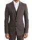 NEW $2200 DOLCE & GABBANA Suit Brown Cotton 3 Piece Slim Fit s. EU52 / US42 / XL
