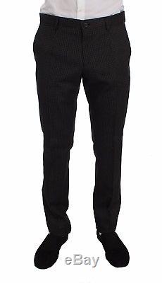 NEW $2400 DOLCE & GABBANA Suit 3 Piece Gray Wool Silk Stretch Slim Fit EU44/US34