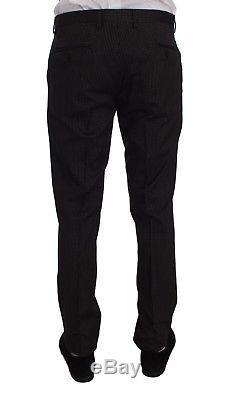 NEW $2400 DOLCE & GABBANA Suit 3 Piece Gray Wool Silk Stretch Slim Fit EU44/US34