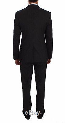 NEW $2400 DOLCE & GABBANA Suit 3 Piece Gray Wool Silk Stretch Slim Fit EU54/US44