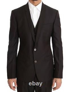 NEW $2400 DOLCE & GABBANA Suit Purple Wool Silk Slim Fit Two Button EU48 /US38/M