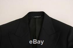 NEW $2500 DOLCE & GABBANA Suit Wool Black Double Breasted Slim Fit s IT48 / US38