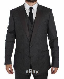 NEW $2700 DOLCE & GABBANA Gray MARTINI 3 Piece Slim Fit Suit Tuxedo EU56 / US46