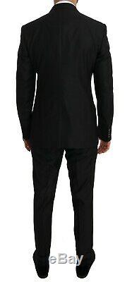 NEW $2700 DOLCE & GABBANA Suit Gray Wool Silk Double Breasted Slim Fit IT48/US38