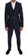 NEW $3200 DOLCE & GABBANA Suit Slim fit Blue Wool Silk Crown MARTINI EU48 / US38