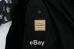 NEW $3400 DOLCE & GABBANA Suit Black Crown Wool Stretch Slim Fit EU46 / US36 / S