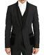NEW $3800 DOLCE & GABBANA Suit Black Silk Torrero Slim Fit 3 Piece EU48/ US38/ M