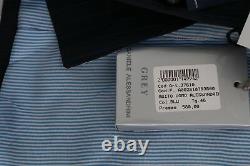 NEW $700 DANIELE ALESSANDRINI Suit Blue Striped Two Button Slim Fit IT54 / US44