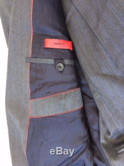 NEW $995 Hugo Boss Red Label Slim Fit Super 100 Amaro Heise Herringbone Suit 42R