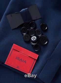 NEW! Blue ISAIA 2 Button Base S Slim-Fit Suit Wool 44 R/54 eu $4175 NWT Men/s