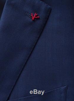NEW! Blue ISAIA 2 Button Base S Slim-Fit Suit Wool 44 R/54 eu $4175 NWT Men/s