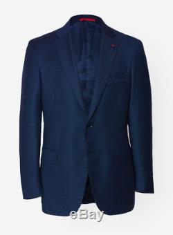NEW! Blue ISAIA 2 Button Base S Slim-Fit Suit Wool 44 R/54 eu $4175 NWT Mens