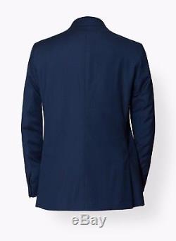 NEW! Blue ISAIA 2 Button Base S Slim-Fit Suit Wool 44 R/54 eu $4175 NWT Mens