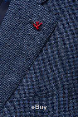 NEW! Blue Isaia 2 Button Slim-Fit Suit Lightweight Wool Gregory' 44 R/54IT $3870