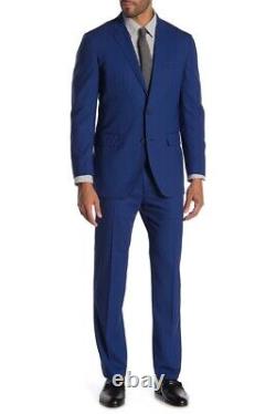 NEW Brooks Brothers BrooksCool'Milano Fit' Size 40R Solid Blue Two Button Suit