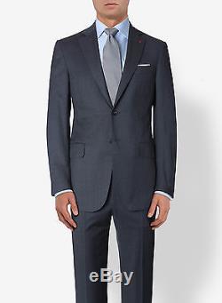 NEW! Charcoal Isaia 2 Button Slim-Fit Suit Lightweight 120s Wool 42 R/52IT $3895