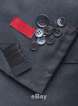 NEW! Dark Gray Isaia 2 Button SlimFit Suit Lightweight 130s Wool 40 R 50IT $4175