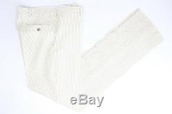 NEW Jos A Bank Cream Pin Stripe Slim Fit Suit 38R 32W Wool Linen Blend Summer