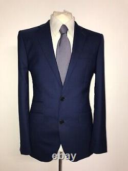NEW & LINGWOOD Tailored Fit Plain BLUE WOOL SUIT 36 Reg W30 L32 -WORN ONCE