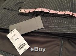 NEW Mens Flannel Slim Fit Suit Banana Republic Gray Pinstripe 38R 32X30