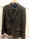 NEW Moss London Mens Slim Fit Tweed 3piece Suit