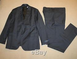 NEW Polo Ralph Lauren Custom Slim Fit Modern Blue Plaid Wool Suit 44R