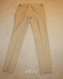 NEW Polo Ralph Lauren Custom Slim Fit Tan Cotton Spring Summer Suit 42R
