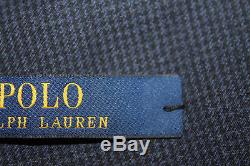 NEW Polo Ralph Lauren Modern Slim Custom Fit Dark Blue Check Wool Suit 38R