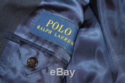 NEW Polo Ralph Lauren Modern Slim Custom Fit Dark Blue Check Wool Suit 44R